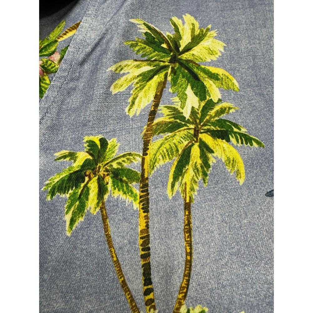 Tommy Bahama Men’s "Greetings From Florida" Flamingo Silk Hawaiian Shirt Size XL - Picture 7 of 14